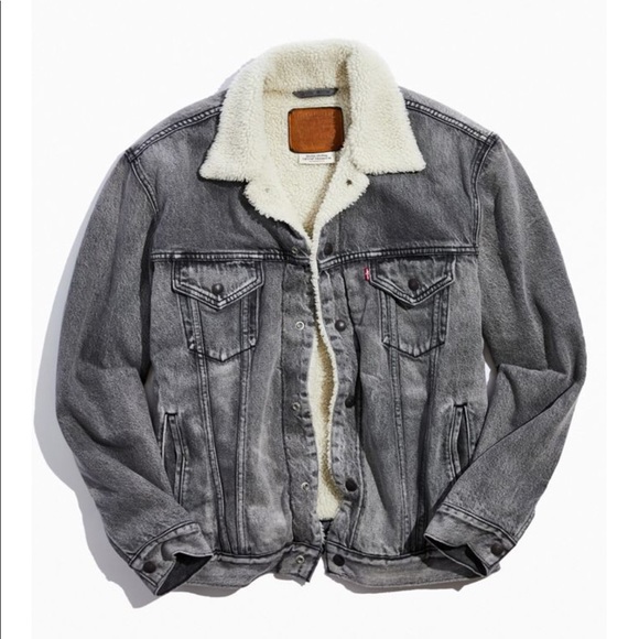 levi's grey sherpa jacket